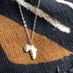 Africa Map Pendant Necklace